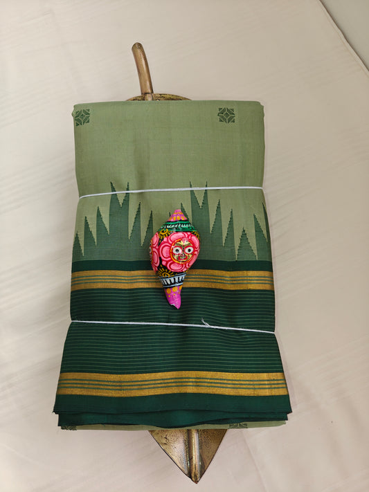 Pastel green korvai saree